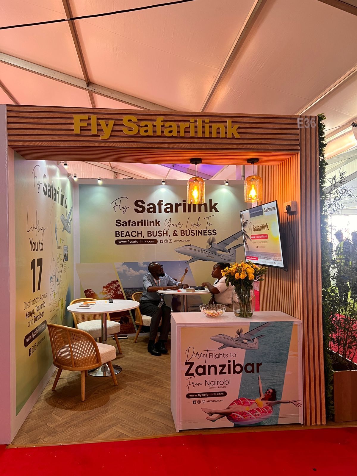 Fly Safarilink exhibition booth