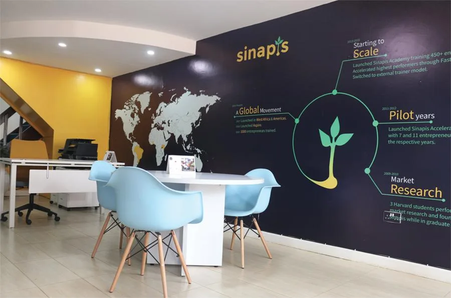 Sinapis branded office wall and workstations