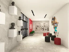 Interior design 3D Renders for the proposed reception Area for Amref International University, Nairobi